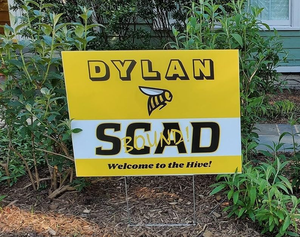Waterproof Wear Resistant Heavy Duty 18x24 <b>Custom</b> Design Yard Signs with H-Stake for Sports & Entertainment Gym Promotions - Product Image 1