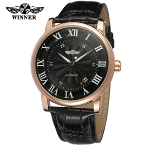Reloj <span class=keywords><strong>de</strong></span> Pulsera Automático <span class=keywords><strong>de</strong></span> Lujo <span class=keywords><strong>para</strong></span> <span class=keywords><strong>Hombre</strong></span> T-winner Shanghai con Alarma, Números Romanos, Visualización <span class=keywords><strong>de</strong></span> Fecha y <span class=keywords><strong>Correa</strong></span> <span class=keywords><strong>de</strong></span> <span class=keywords><strong>Cuero</strong></span> - Product Image 2