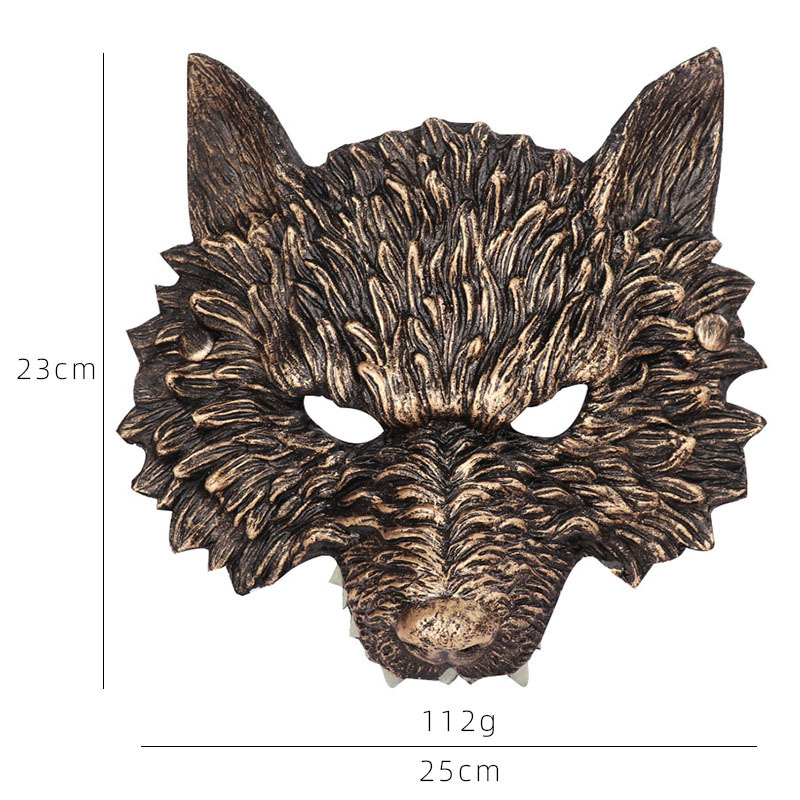 Gold wolf mask hdb22189a - one size fits all