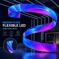 Module d'affichage LED flexible couleur pleine pour intérieur, affichage incurvé souple, affichage publicitaire, affichage LED