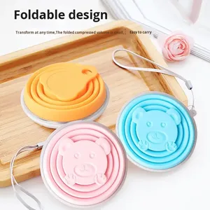 Bouteille d'eau pliante en silicone écologique de 180ml et tasse de voyage avec poignée - Product Image 2
