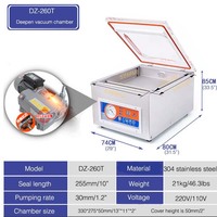 Industriel DZ-260 bureau unique chambre mini scelleur sous vide et machine à emballer sous vide pour sauce à l'huile