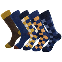 Calcetines lisos de lujo para hombre de algodón para trabajo de oficina y negocios con logotipo personalizado