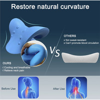 Oreiller de traction chiropratique pour le cou, soulagement de la douleur, alignement de la colonne cervicale, oreiller cervical à ventouses