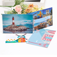 Postales promocionales Impresión personalizada para marketing de negocios Logotipo personalizado Recuerdo de viaje Tarjeta de regalo de Navidad 5 Ranuras Postal de regalo