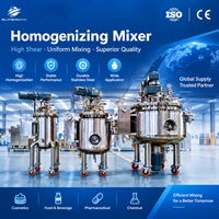 Cuve d'émulsification homogénéisante en acier inoxydable avec homogénéisateur à cisaillement élevé et agitateur à grattoir pour usine alimentaire