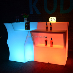 Mesa de <span class=keywords><strong>Bar</strong></span> LED Portátil, Mostrador de <span class=keywords><strong>Bar</strong></span> LED para Fiestas, Mueble de <span class=keywords><strong>Bar</strong></span> Alto Portátil de Plástico PE con LED - Product Image 3