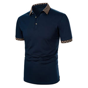 Polo personalizado con logotipo bordado, Camiseta lisa de 100% algodón y poliéster para hombre, camiseta Polo de secado rápido para hombre - Product Image 3