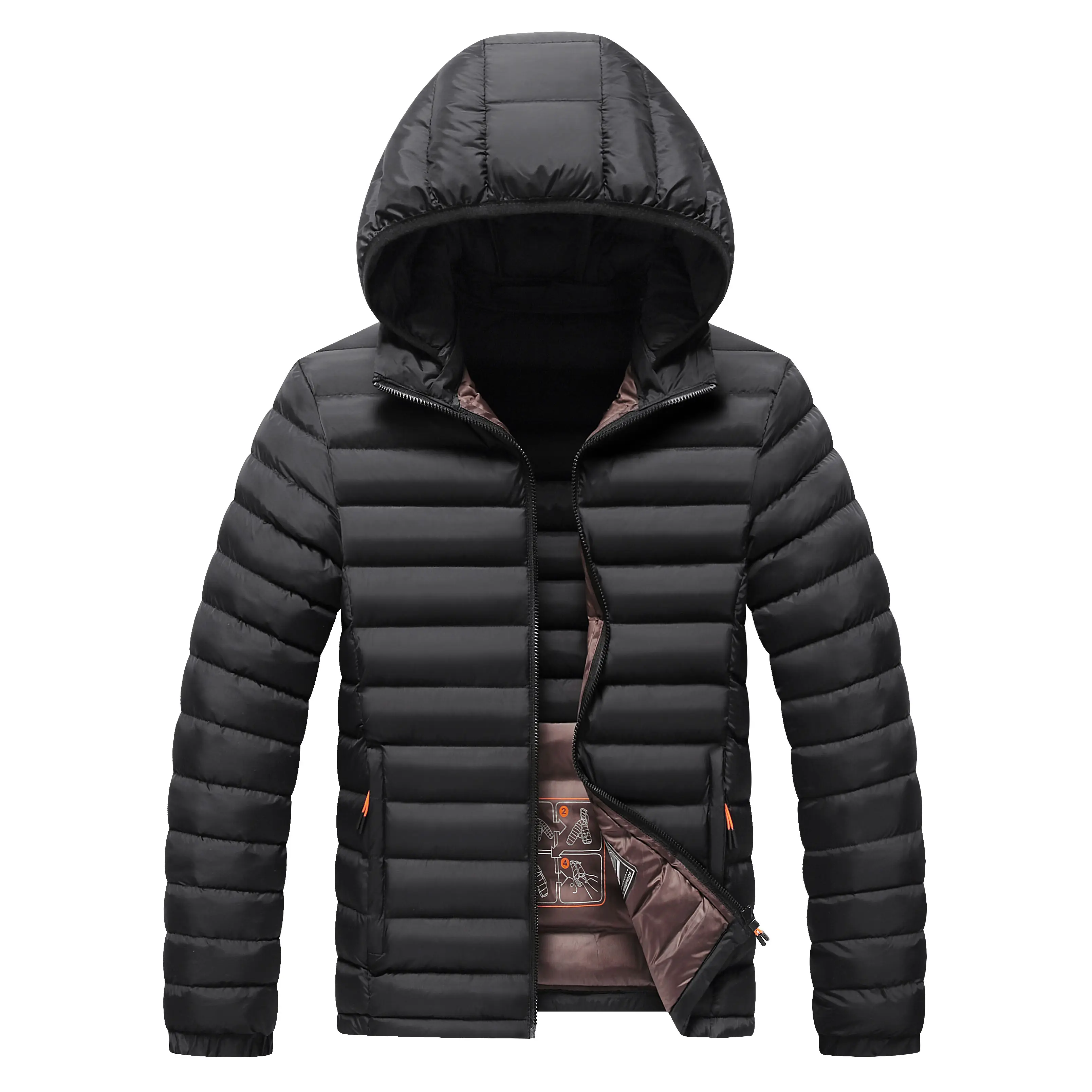 Mannen Softshell Systemen Jas Met Fleece Voering Mannen Nylon Capuchon Winter Bubble Puff Jas Puffer Jacks Aangepast Logo