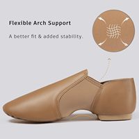 Chaussures de danse jazz unisexes Dynadans, dessus en cuir PU, talon plat, doublure en coton, pour femmes et hommes, pour la scène et la pratique, fabriquées aux États-Unis