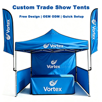 Tente de réception 3x3m (10x10ft) en tissu Oxford 420D imperméable avec cadre en aluminium, impression de logo personnalisée, idéale pour événements et salons professionnels - Offre promotionnelle