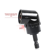 Adaptateur d'extension d'angle à 105 degrés pour perceuse électrique, en acier à haute teneur en carbone, qualité industrielle, portable, OEM, pour embouts de tournevis hexagonaux