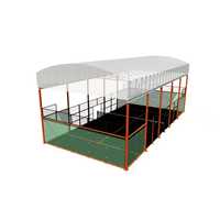 Auvent rétractable électrique pour terrain de padel, résistant au vent et imperméable