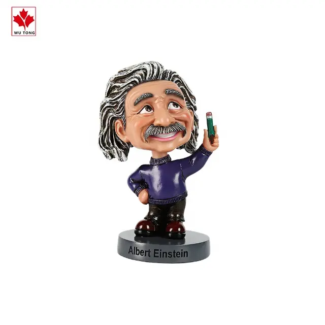 Einstein Custom Resin Bobble Head Resin Einstein Figurines For Car Decoration