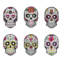 Masques en papier personnalisables en gros pour le Jour des Morts mexicain, idéaux pour les fêtes d'Halloween et les soirées d'horreur