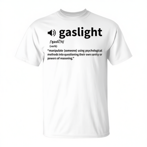 T-shirt promotionnel avec définition du mot « gaslighting » - Product Image 2