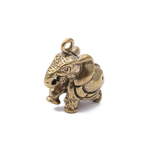 Breloque Éléphant Créative en Laiton, Pendentif Animal, Cadeau Unisexe, Porte-clés Vintage, Décoration Porte-bonheur - Product Image 5