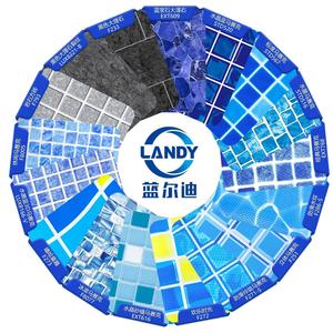 Membrane de piscine Landy Pool Ice Mosaic PVC, revêtement imperméable pour piscines et parcs aquatiques - Product Image 4
