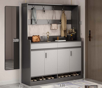 Meuble à chaussures gris de style nordique, moderne, en panneaux de particules, pour entrée, couloir, mobilier de maison