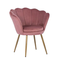 Chaise de luxe moderne de haute qualité d'usine chaise de salle à manger moderne chaise de salon en tissu simple avec pieds en métal