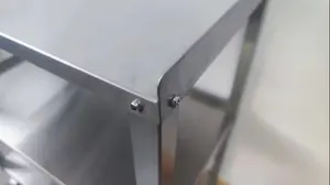 Chariot utilitaire roulant détachable à 3 niveaux en acier inoxydable robuste direct d'usine avec roues pour restaurant - Product Image 6