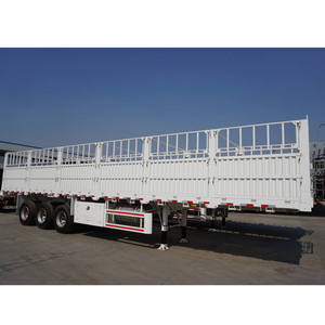 Remolque de camión semirremolque de acero con plataforma abatible para transporte a granel de carga suelta, con 3 o 4 ejes, de 40, 50 o 60 toneladas, para ganado. - Product Image 4