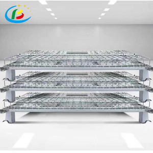 Stacking Pallet Gabbia Per Stoccaggio Bombole Multi Level Warehouse Metal Storage <strong>Cage</strong> Steel 30 Feet Available With Wheels - Product Image 5