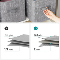 Panier de rangement pour linge personnalisé et économique, boîtes de rangement pour linge de couleur unie, sacs organisateurs avec poignées pour placard