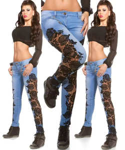 <span class=keywords><strong>Jeans</strong></span> Skinny Denim donna <span class=keywords><strong>a</strong></span> <span class=keywords><strong>vita</strong></span> <span class=keywords><strong>bassa</strong></span> <span class=keywords><strong>Jeans</strong></span> Vintage Sexy con ricami ricamati pantaloni lunghi da donna - Product Image 1