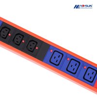 Bloc d'alimentation intelligent (PDU) de serveur à montage en rack, rouge, de qualité aéronautique, avec 39 prises C13 et 6 prises C19, 16A, boîtier en aluminium