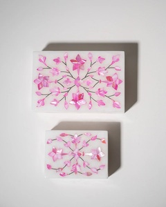 Hot Sale Rectangle Marble Jewelry <b>Box</b> Durable Decorative Storage Organizer Modern Dishwasher Safe Precious Jewelry Personal - Product Image 5
