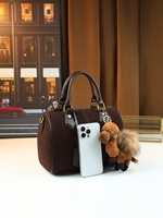 Sac à bandoulière de luxe vintage en cuir véritable pour femme avec fermeture éclair, poignée supérieure et bandoulière amovible – Sac à main de créateur