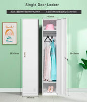 Armoire de rangement en acier à prix abordable pour chambre à coucher, casier de dortoir avec serrure, armoire de personnel de bureau, usage domestique