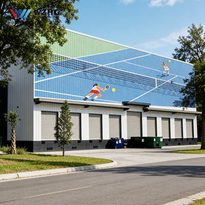 Centre sportif modulaire en acier de haute qualité, sans colonnes, pour universités, design moderne, durée de vie de 50 ans, galvanisé - Product Image 1