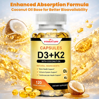 Complément Vitaminique Personnalisé Végétalien pour des Os Sains et Forts : Capsules Molles de Calcium, Magnésium, Vitamines D3 et K2