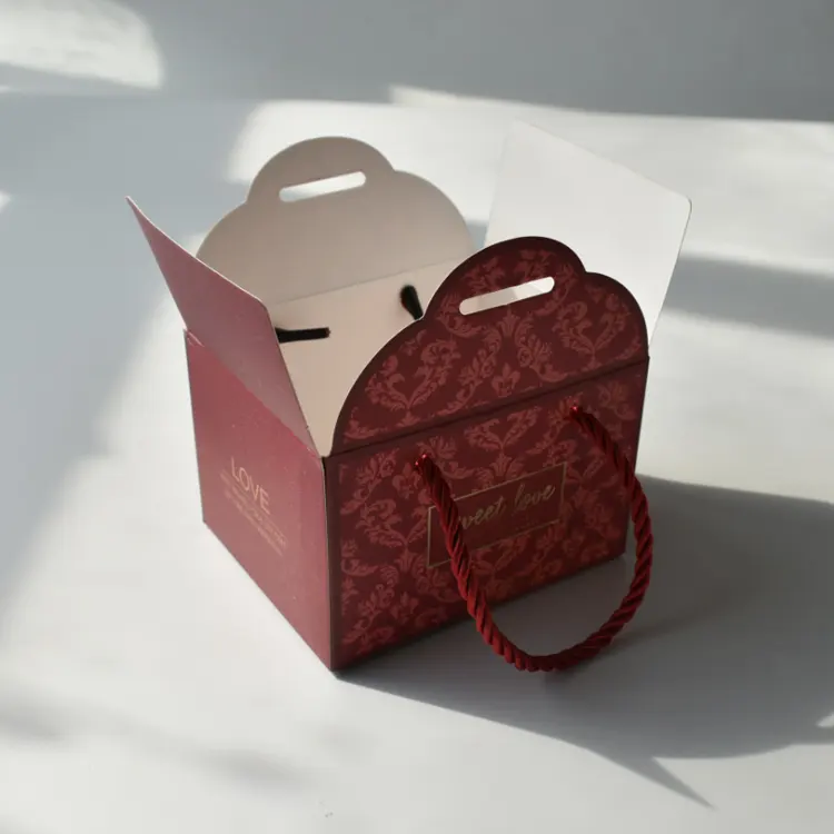 Verpackungs boîte à gâteaux écologique mystère emballage personnalisé papier cadeau boîtes à mystère avec ruban