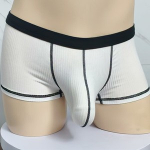 CELINNE Wholesale Casual <b>Men</b> Underwear 3D Support <b>Pouch</b> High Stretch Skin Friendly White Boxer Briefs <b>Men</b> - Product Image 1