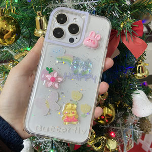 Young Girls Mobile Creative Personality 2,5mm Glitter 3D Pattern Phone CASE para <span class=keywords><strong>Moto</strong></span> G54 G14 E22i - Product Image 5