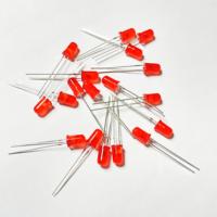 Diode LED rouge diffuse à clignotement rapide 5mm 2.0HZ 1/8 12V 620-630nm 300-400mcd 180mW 60° pour indicateur