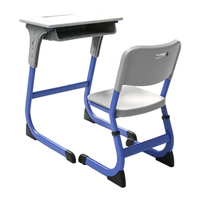 Ensemble bureau et chaise ergonomiques et durables pour élèves du primaire, idéal pour l'enseignement en classe