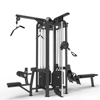 Station de musculation multi-usages commerciale à 5 stations, équipement de fitness, jungle à quatre stations avec traction latérale/rangée/câble