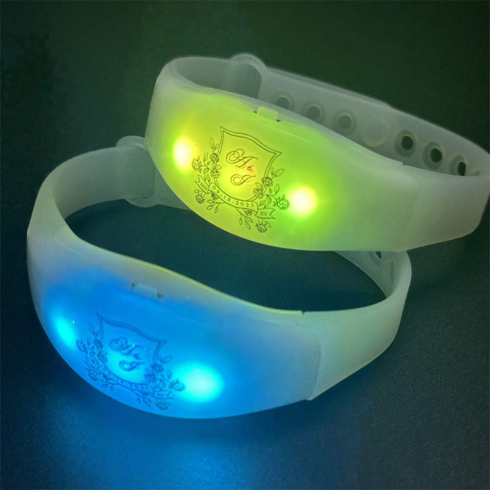 Wedding Decoration Supplies 3leds Music Control RGB Flashing Bracelets Adjustable Wand