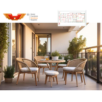 Chaises et tables de salle à manger en bois massif, écologiques, imperméables, pour hôtel, véranda, usage extérieur, loisirs, sur mesure