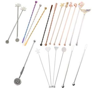 Pengaduk minuman Stainless Steel unik, pengaduk Cocktail tongkat pengocok Bar minuman untuk anggur - Product Image 2