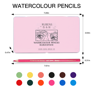 Set di Matite Acquerellabili Rubens in Scatola Rosa, Matite Colorate Solubili in Acqua per Bambini e <span class=keywords><strong>Adulti</strong></span>, Matite per Disegno Artistico - Product Image 6