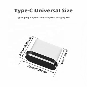 Tapón Antipolvo Tipo-C de Aleación de Aluminio + TPE para Teléfono Inteligente, Tableta, Portátil, Protector de Puerto USB C - Product Image 4