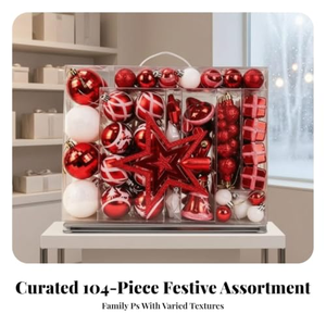 En Stock, Bolas de Navidad Personalizadas, Adornos de Plástico Rojos para Árbol de Navidad - Product Image 5