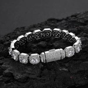 Accesorios, Pulsera de Zirconia Cúbica de 10 mm, Estilo Rock Sugar, Pulsera Hip Hop para Hombre, Accesorios Tanjing - Product Image 2