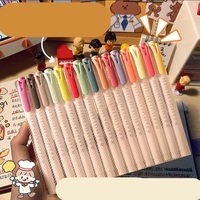 Surligneur double embout Macaron, marqueur de couleur douce superposable pour notes d'étudiant, scrapbooking et dessin