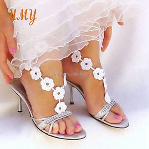 Sandalias de Playa Tejidas a Crochet para Novia, Joyería de <span class=keywords><strong>Pie</strong></span> para Mujer, Decoración para Bodas en la Playa - Product Image 5